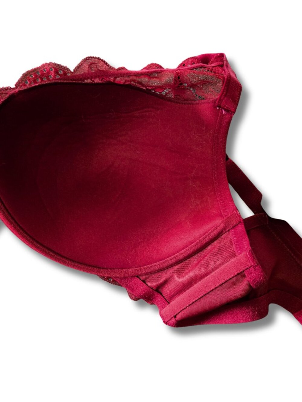 NWT Auden 40DDD/40F Push-Up Plunge Coverage Underwire Bra Wine Red - Picture 6 of 7